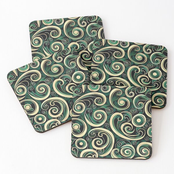 Item preview, New Zealand Māori Paua Pattern Koru Design 419 designed and sold by GrinGalore.