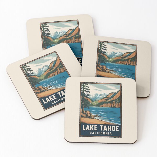 Item preview, A Vintage Illustration of Lake Tahoe - California  designed and sold by GoodOldVintage.