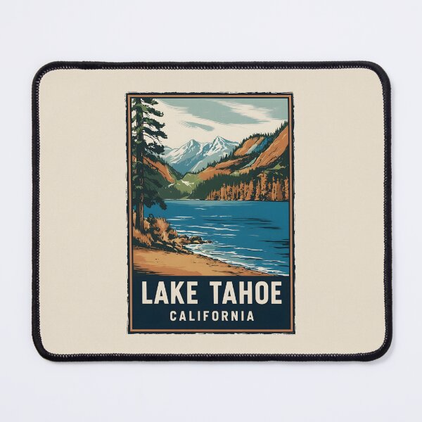 Item preview, A Vintage Illustration of Lake Tahoe - California  designed and sold by GoodOldVintage.