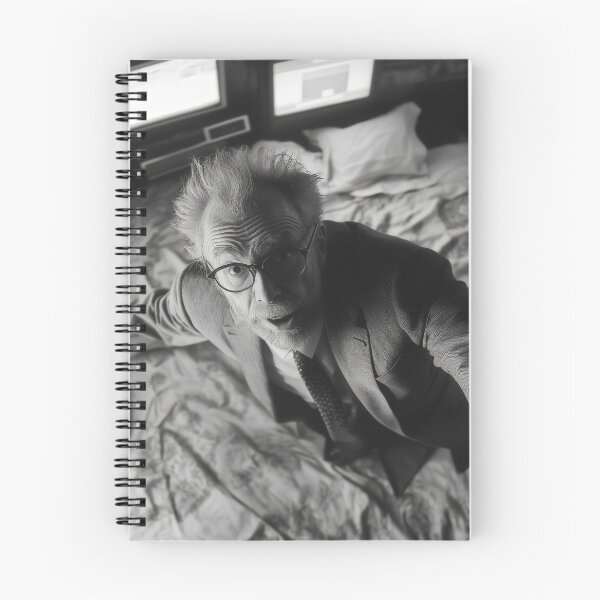 Item preview, Mad Scientist in Control Room Bed Surrounded by Monitors – Black and White Chaos designed and sold by Retrocranio.