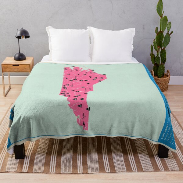 Item preview, North Carolina National & State Parks Illustrated Map - Pink designed and sold by FinlayMcNevin.