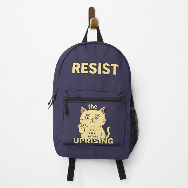 Item preview, Resist the AI Uprising – Angry Cat Protest designed and sold by memememescat.