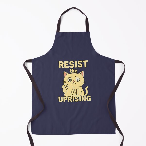 Item preview, Resist the AI Uprising – Angry Cat Protest designed and sold by memememescat.