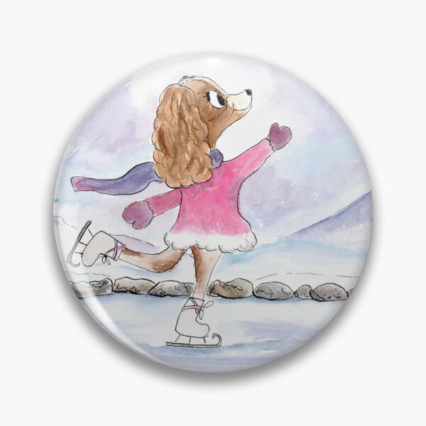Item preview, Merry Christmas from a Skating Cavalier King Charles Spaniel designed and sold by daphsam.
