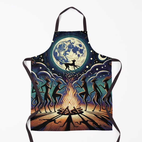 Item preview, Celestial Cat Ritual in a Starry Night 4K Wallpaper designed and sold by Keirnyx.
