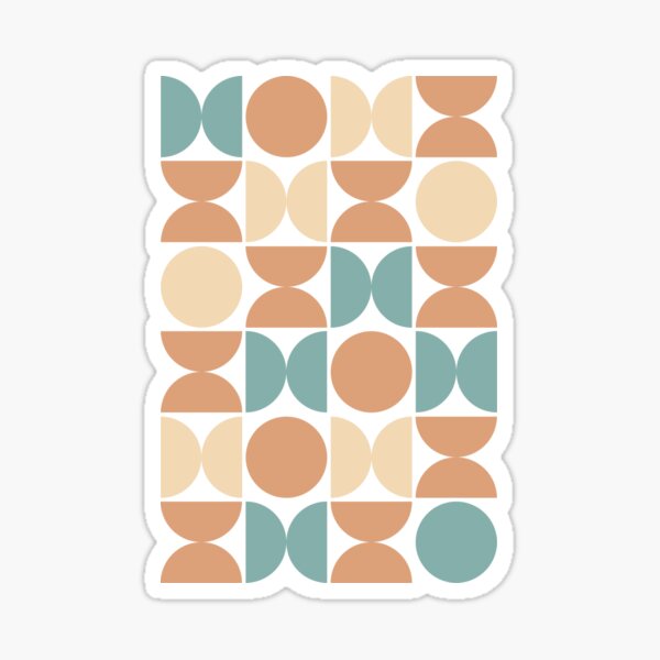 Item preview, Mid Century Circles in Teal and Orange - Retro Geometric designed and sold by typelab.