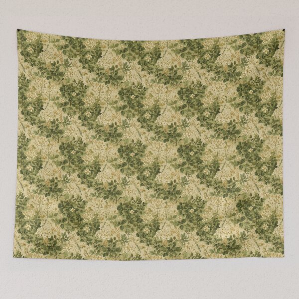 Item preview, Cream and Olive Florals designed and sold by Designbes.