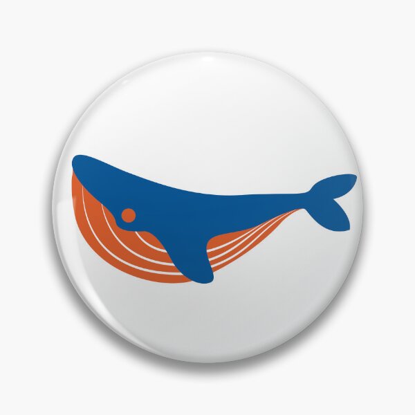Item preview, Gráfico minimalista de ballena azul - Arte de animales marinos designed and sold by LipsLab.