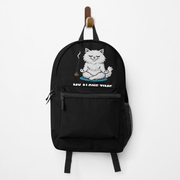 Item preview, My Alone Time Is for Meow – Sarcastic Zen Cat designed and sold by Karma Design.