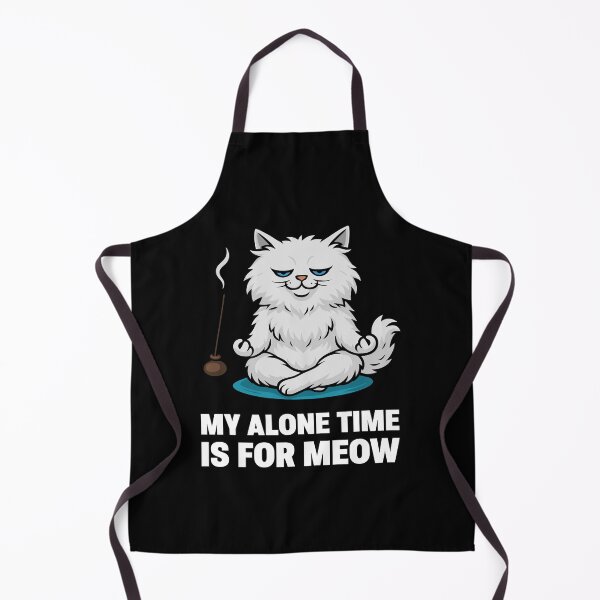 Item preview, My Alone Time Is for Meow – Sarcastic Zen Cat designed and sold by Karma Design.