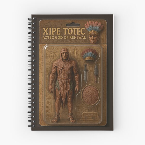 Item preview, Xipe Totec - Aztec God of Renewal (Action Figure Style) designed and sold by Fernando Abitia.