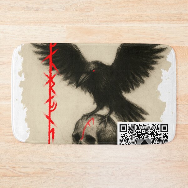 Item preview, Raven's Call - bindrune version with QR designed and sold by ravenscallbe.