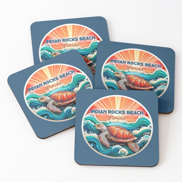 Item preview, Indian Rocks Beach Florida Retro Vintage Sunset Artwork designed and sold by Mandeville Photography.