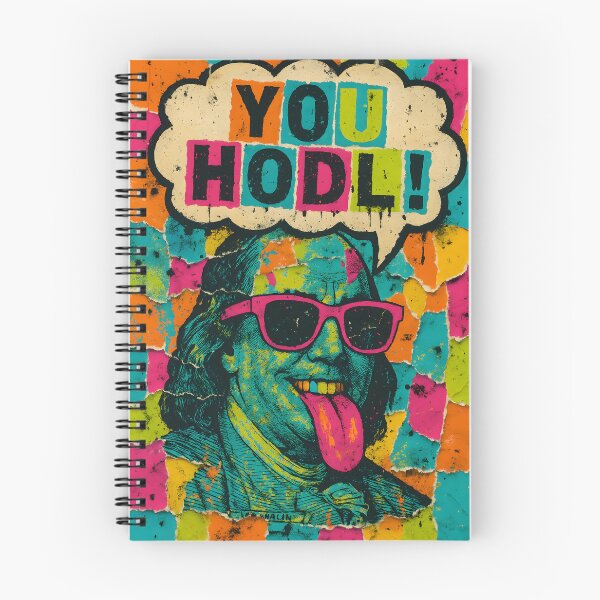 Item preview, YOU HODL! – NeoPunk Crypto Graffiti Franklin designed and sold by oneof21million.