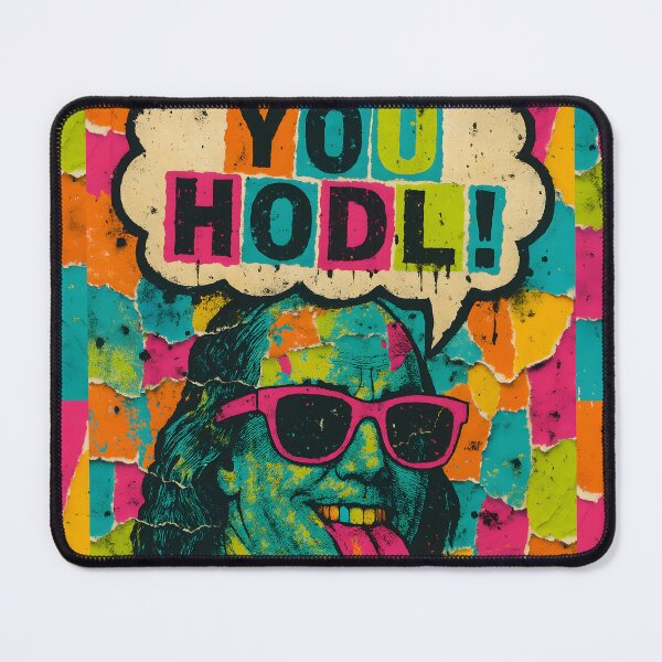 Item preview, YOU HODL! – NeoPunk Crypto Graffiti Franklin designed and sold by oneof21million.