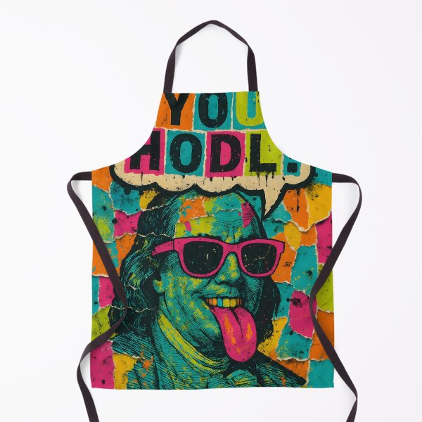 Item preview, YOU HODL! – NeoPunk Crypto Graffiti Franklin designed and sold by oneof21million.