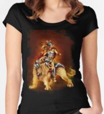 Camiseta entallada de cuello redondo Guerrero León - Mujer Guerrero
