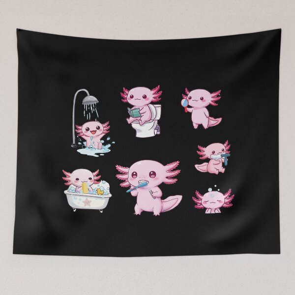 Item preview, Cute Axolotl Bathroom Fun Set designed and sold by Claustronautas.