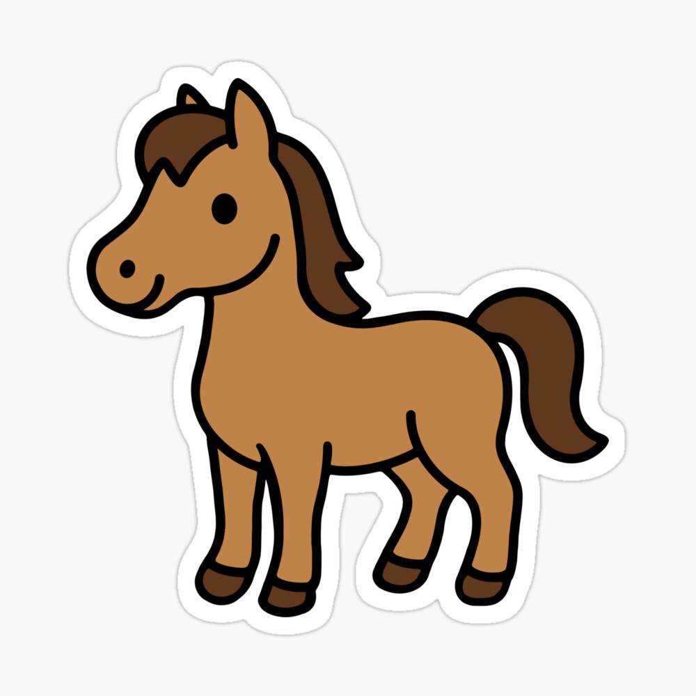 Cute Cartoon Foal Poster