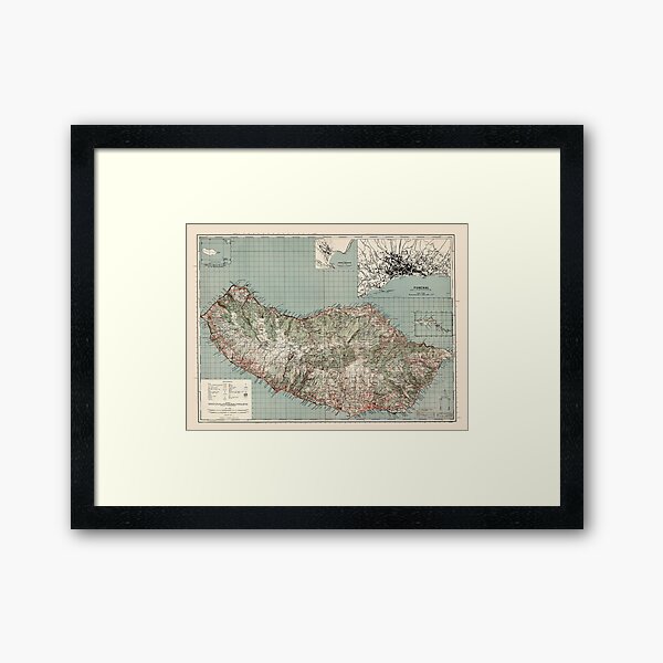 Map Of Madeira 1941 Framed Art Print