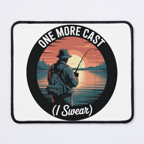 Item preview, One More Cast (I Swear) – Funny Fishing Sunset Design designed and sold by e-milka.