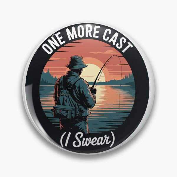 Item preview, One More Cast (I Swear) – Funny Fishing Sunset Design designed and sold by e-milka.
