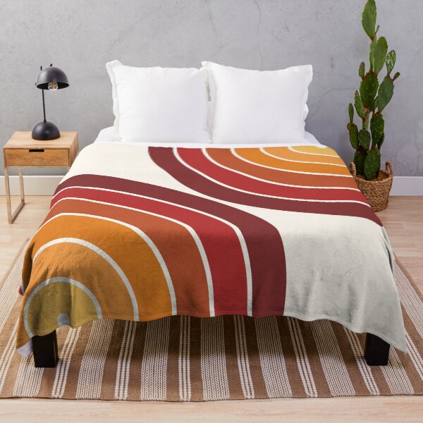 Item preview, Midcentury Modern Geometric Rainbow I in retro themed designed and sold by nineFlorals.
