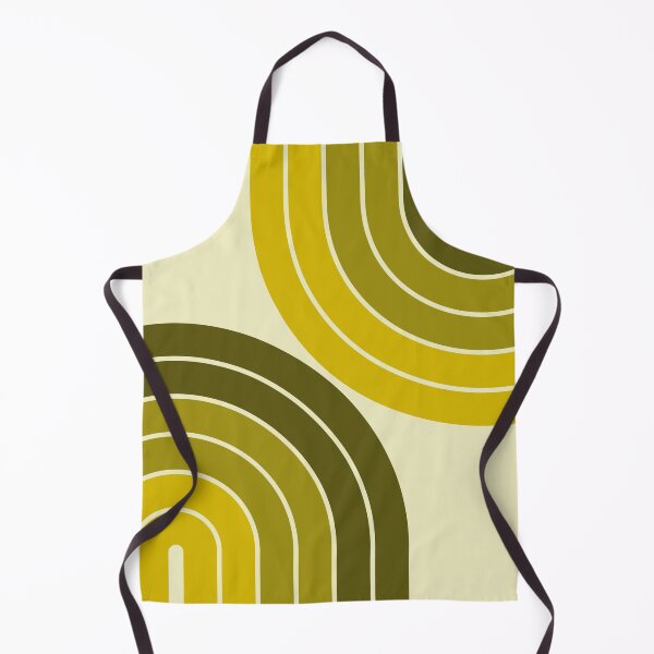 Item preview, Midcentury Modern Geometric Rainbow IA in Vintage Greenery Green designed and sold by nineFlorals.