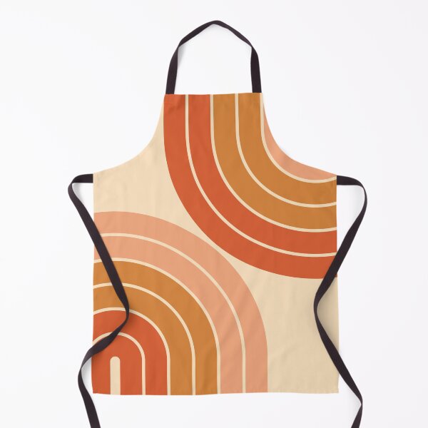 Item preview, Midcentury Modern Geometric Rainbow IB in Vintage Terracotta Gold designed and sold by nineFlorals.