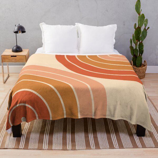 Item preview, Midcentury Modern Geometric Rainbow IB in Vintage Terracotta Gold designed and sold by nineFlorals.