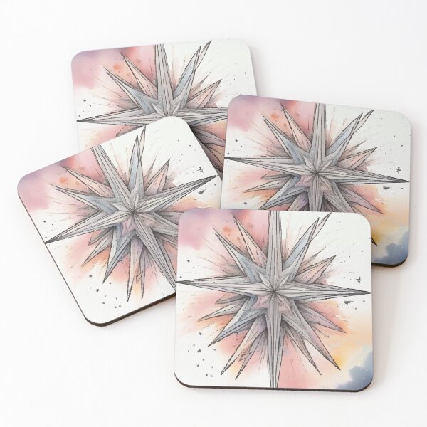 Item preview, Stellar Beacon: Guiding Light in Watercolor Skies designed and sold by AbstractAnom.