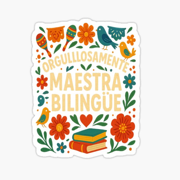 Item preview, Orgullosamente Maestra Bilingüe | Colorful Cultural Design for Educators designed and sold by Mi Clase Divertida.