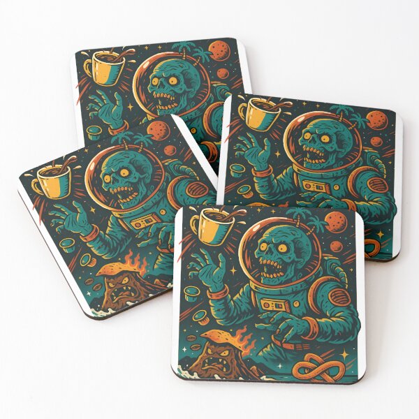 Item preview, Dead Before Coffee – Zombie Astronaut Drifting Through Caffeine-Starved Space designed and sold by Snackwear Apparel.