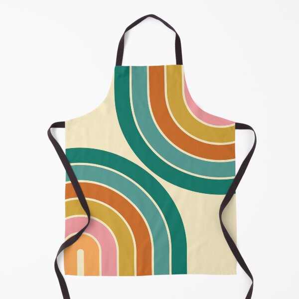 Item preview, Midcentury Modern Geometric Rainbow II in vintage themed designed and sold by nineFlorals.