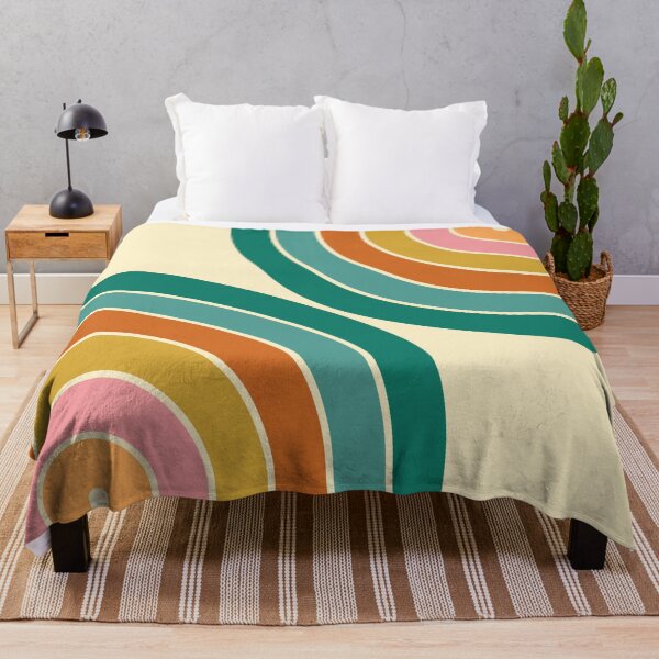 Item preview, Midcentury Modern Geometric Rainbow II in vintage themed designed and sold by nineFlorals.