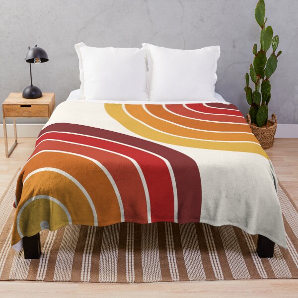 Item preview, Midcentury Modern Geometric Rainbow III in retro themed designed and sold by nineFlorals.