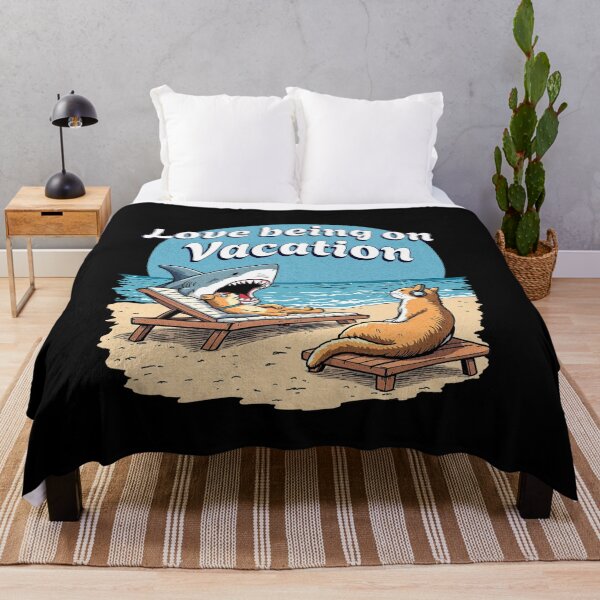 Item preview, LOVE BEING ON VACATION - SHARK DOG AND THE CAT designed and sold by justyna-s28.