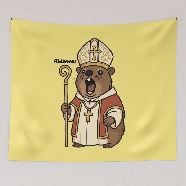 Item preview, Rock Hyrax Awawa Da Pope Leo XIV Funny designed and sold by d247.