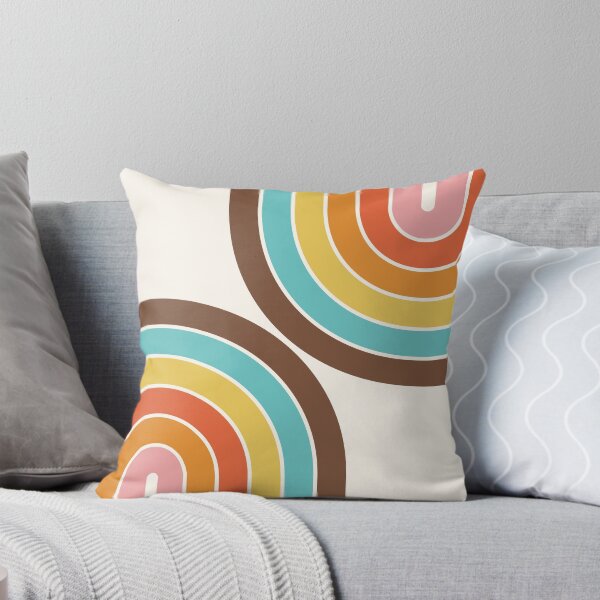 Item preview, Midcentury Modern Geometric Rainbow IV in retro theme designed and sold by nineFlorals.