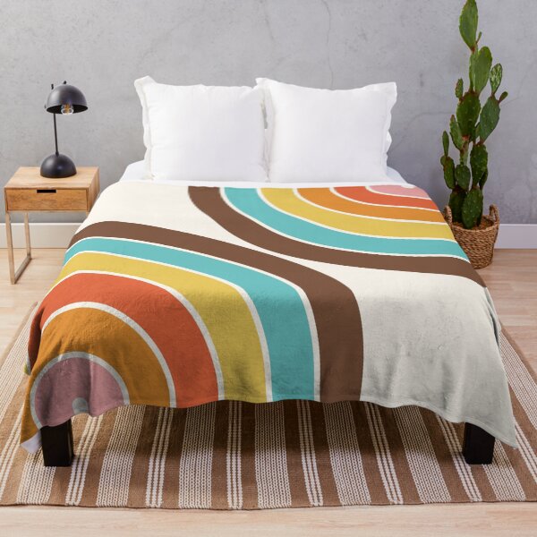 Item preview, Midcentury Modern Geometric Rainbow IV in retro theme designed and sold by nineFlorals.