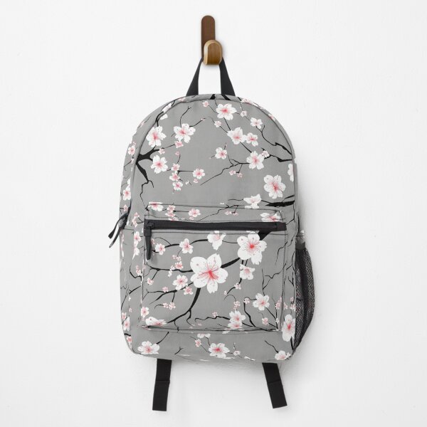 Artikelvorschau, Weiße und rosa Sakura auf grauem Hintergrund entworfen und verkauft von KaitoJapanDesign.
