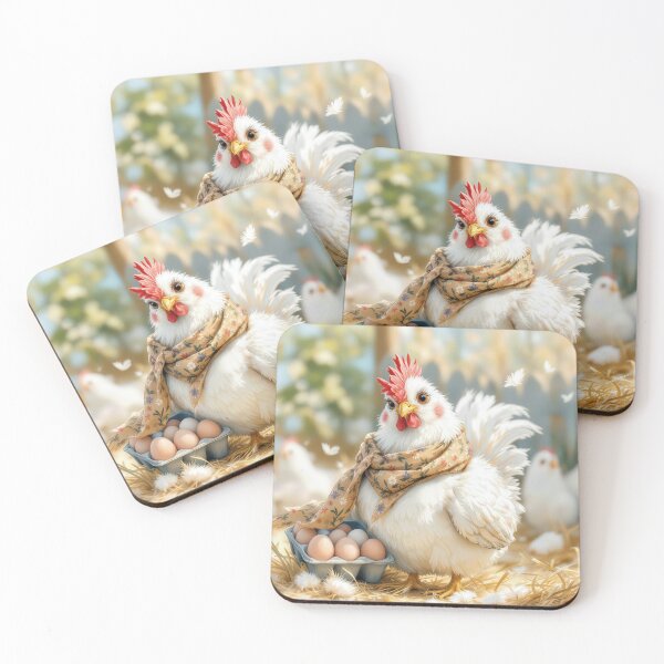 Item preview, Farm Chicken With Eggs designed and sold by Maria Dryfhout.