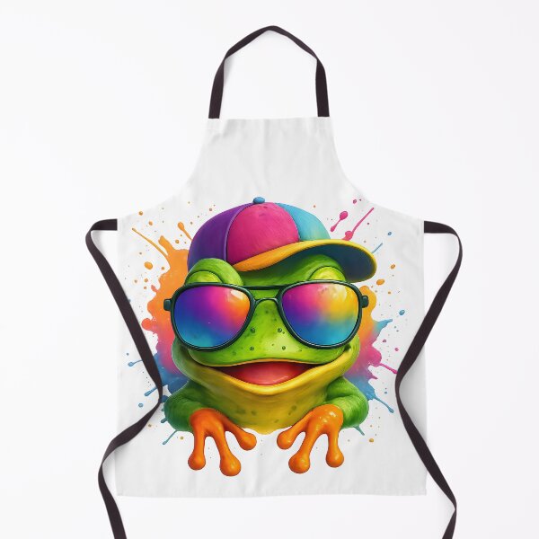 Item preview, Colorful Frog with Sunglasses and Cap designed and sold by WolfPixelRo.