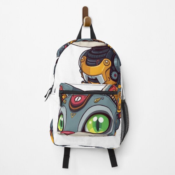 Item preview, Cyber Cat - Futuristic Mechanical Kitten Art Print designed and sold by TwoDotsStudio.