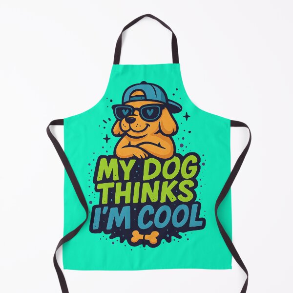 Item preview, Cool Dog Lover T-Shirt – "My Dog Thinks I'm Cool" Funny Cartoon Design designed and sold by Maximilianos.