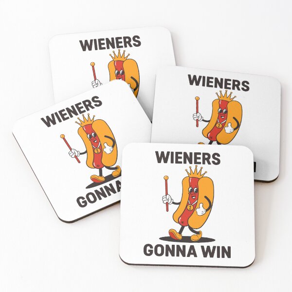 Item preview, Wieners Gonna Win Hot Dog Mascot designed and sold by PILANTROP.