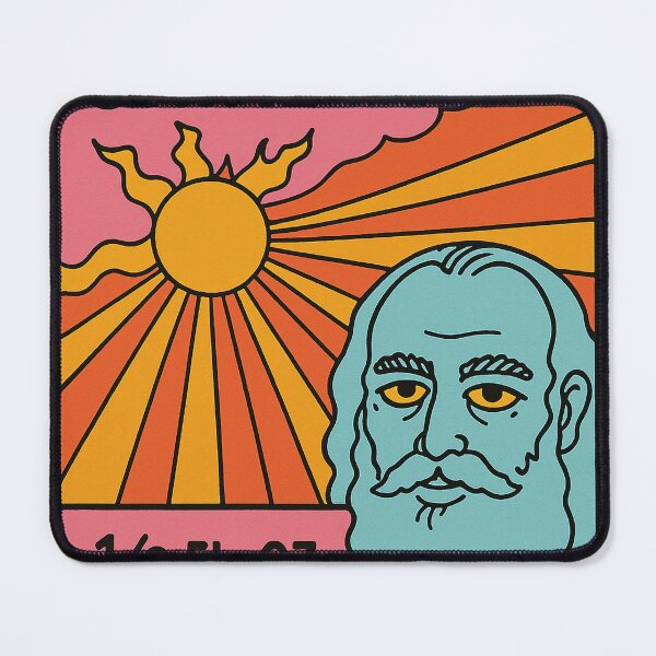 Item preview, Retro Patchouli Oil Label Art – Sunshine 70s Psychedelic Design designed and sold by weirdfishes123.