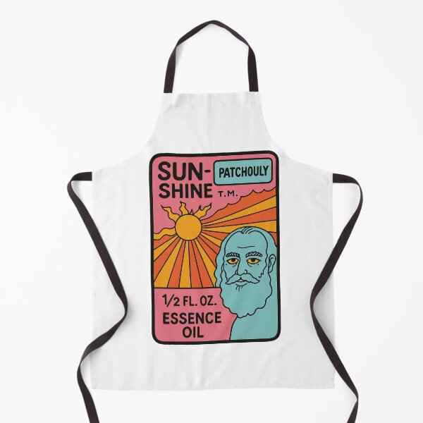 Item preview, Retro Patchouli Oil Label Art – Sunshine 70s Psychedelic Design designed and sold by weirdfishes123.