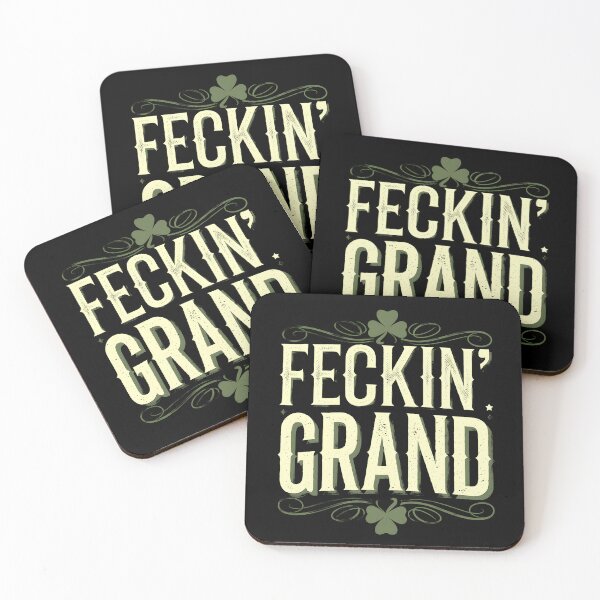 Aperçu de l'œuvre Humour irlandais impertinent, design vintage « Feckin’ Grand » créée et vendue par CELTIC-DESIGNS.
