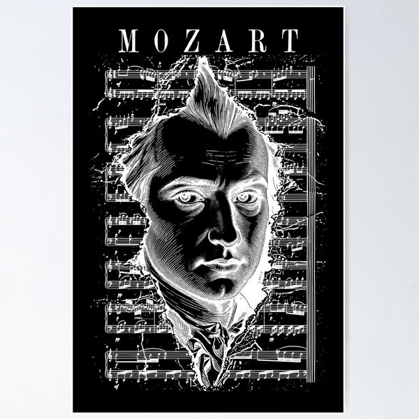 Vista previa del artículo con la obra «Partituras clásicas de Wolfgang Amadeus Mozart (notas vintage)», diseñado y vendido por GrandeDuc.